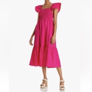 Jason Wu $385 Eyelet Dress w/ Back Cutout Detail Sz XS Magenta -Great Condition